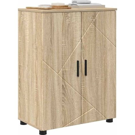 Meuble de Salle de Bain en Chêne Couleur Sonoma, 60 x 35 x 80 cm (1/5)