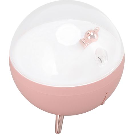 Humidificateur d'air mignon en forme d'ourson 260ml, lumière nocturne, USB, design ABS, pour chambre d'enfant ou bureau, rose (1/5)