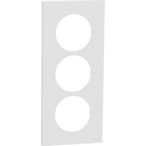Plaque Odace Blanc craie 3 postes 57mm (S920716) (1/3)