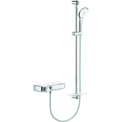 Grohe – Mitigeur thermostatique de douche – Finition chromée – Montage mural – Pression max 10 bar – Température max 70°C (1/10)