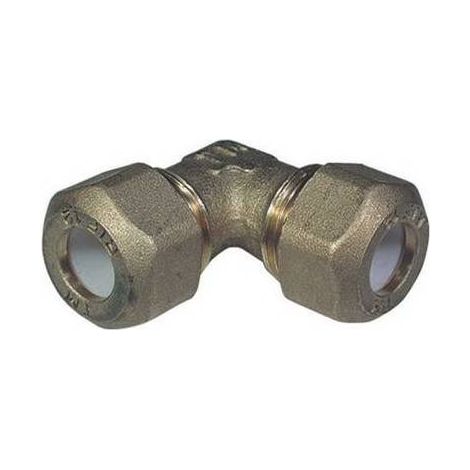 COUDE DOUBLE POUR CUIVRE AVEC OGIVE EN TÉFLON TIEMME Dimensions : 1/2 x 12R