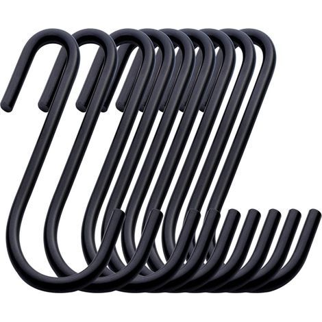 20 pieces of 10cm S-hooks for heavy hangers, clothes, pots and pans and towels (1/5)