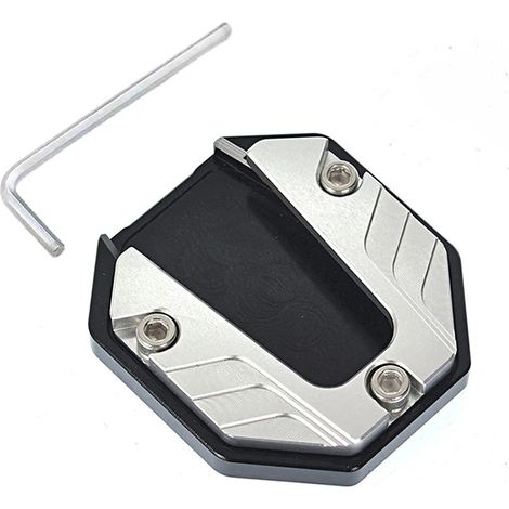 (Argent) 1 pièce Accessoire moto Extension de béquille latérale en alliage d'aluminium maxpower (1/4)