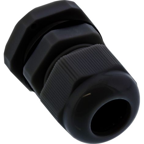 Lot de 10 passe-câbles IP68 avec contre-écrou PG 7, nylon, 3,5-6 mm, noir (1/5)