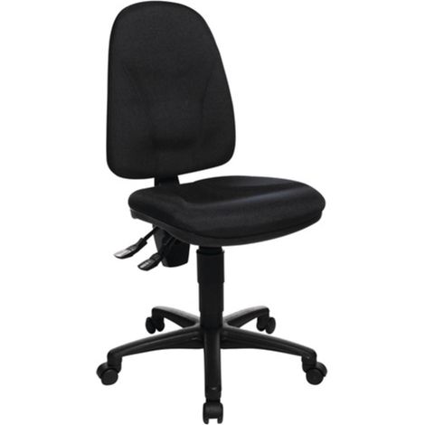 Sedia girevole per ufficio M.Lendenwirbünder Schwarz 420-550mm O. Stresses TRGF.110KG Topstar (1/4)