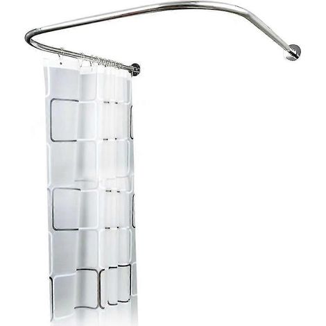 Barre de rideau de douche en acier inoxydable en forme de U (1/5)