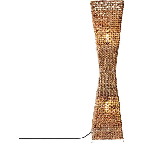 – Lampadaire en fibres naturelles – Design Boho-Chic fait main – Dimensions 129cm x 30cm – Ampoule E27 – Utilisation intérieure (1/5)