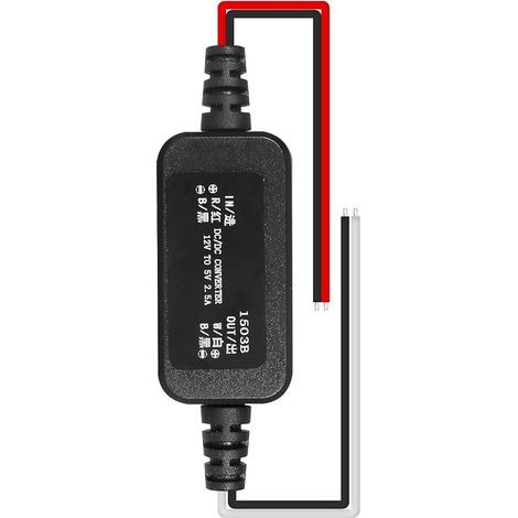 12V auf 5V 2,5A DC/DC-Wandler, Abwärtswandler, 12V auf 5V Spannungswandler, wasserdichtes Netzteil für Autos und Fahrzeuge (1/5)