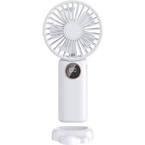 Mini ventilador portátil: 5 velocidades, silencioso, funciona con USB/pilas, cubierta extraíble. Ideal para el hogar, la oficina y exteriores.