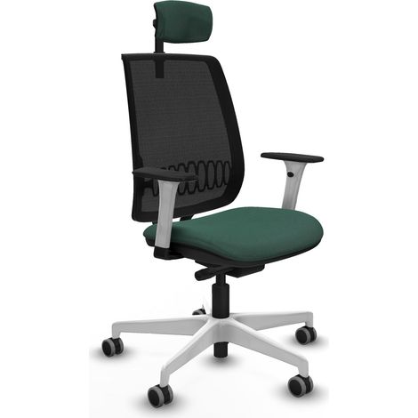 Silla de oficina piqueras y crespo Alares blanca cómoda ajustable (1/2)