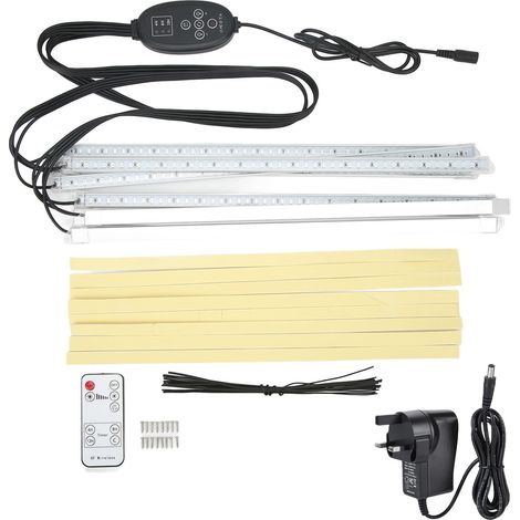 8-armige LED-Pflanzenlampe mit rotem und blauem Lichtspektrum, Timer und einstellbarer Intensität, 100-240 V für Zimmerpflanzen (1/5)