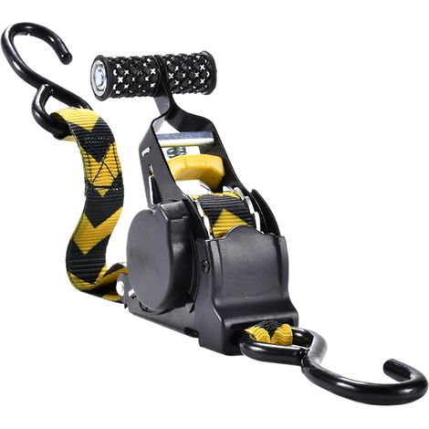 Sangles d'attache de moto, boucle rétractable avec de sécurité, sangles de charge, sangles à cliquet robustes avec de sécurité Accessoires pour voiture (1/5)