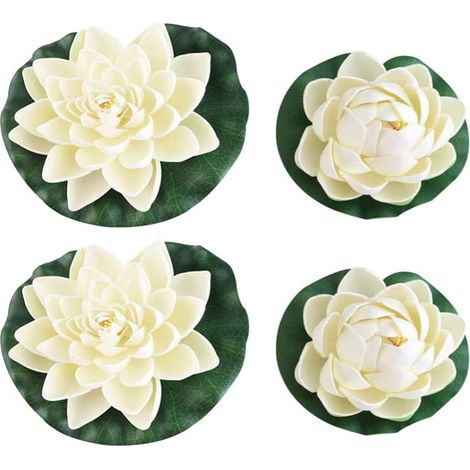 Lot de 8 - Nénuphar Flottant - Plantes De Bassin Lotus - Feuille De Lotus - Les Aquariums - Les Scènes - Pour Une Utilisation Dans Les Piscines (1/5)