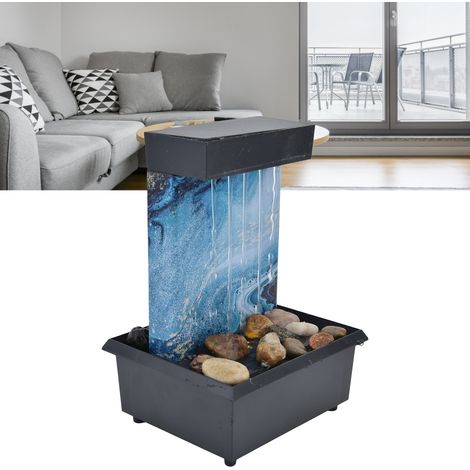 Fontaine de bureau en marbre USB 3V avec LED et pierres décoratives pour décoration de table maison ou bureau (1/5)