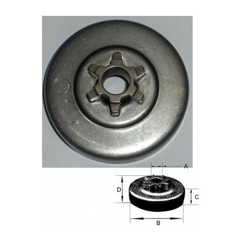 1185506040 - Pignon de Chaine 3/8" LP -  6 Dents pour tronconneuse ALPINA