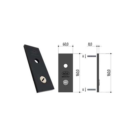 PLACCA ESTERNA DI SICUREZZA 0479- per B551.0810.0200 sporg. mm.5,5 (0479.0030.W000) - 1 pezzi PREFER