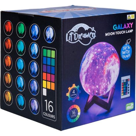 Lampe tactile Galaxy Moon avec 16 options de couleurs personnalisables ( )