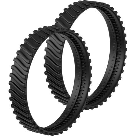Lot 2 Chenilles Roue Robot Nettoyeur Piscine Noir Pour Zodiac MX8 MX6 R0526100 (1/5)