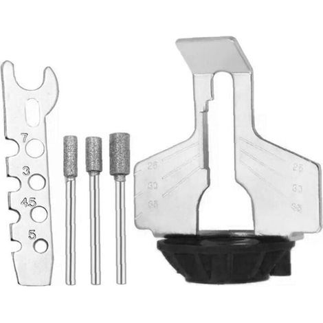 Saw Affûtage Kit, Rotary Perceuse Main Sharpener Set Tondeuse Outil De Jardin Attachment (1/4)