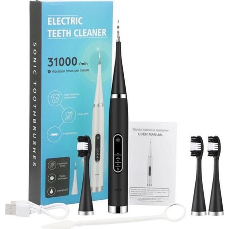 1 Brosse à dents électrique, 3 têtes, fonction sonique et détartreur, 5 modes, étanche IPX6, pour adultes (1/5)