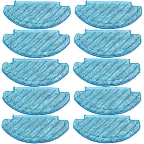 Lot de 10 serpillères pour Robot aspirateur Ecovacs Deebot Ozmo T8 AIVI T8 Max and T8 Series/ N8 Pro (1/4)