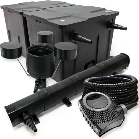 Kit de filtration biologique 72w bassin 60000 L max + tuyau et skimmer flottant