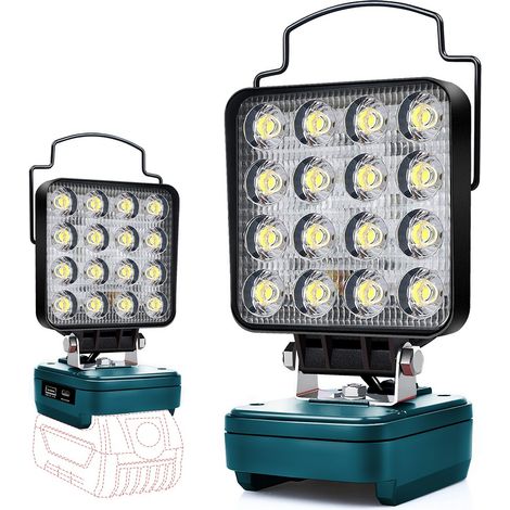 Lampe LED Rechargeable Pour BOSCH Batterie avec Type C/USB (1/5)