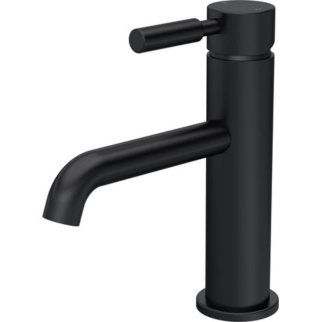 Hudson Reed Tec Lever Basin Mixer Tap with Waste - Matt Black (1/2)