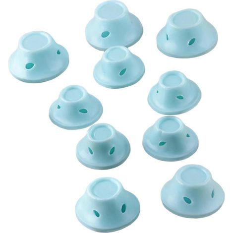 Lot de 10 bigoudis à bander pour soins capillaires, boucles sans chaleur pour femmes en salon-Blue (1/5)