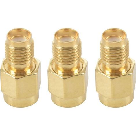 Adaptateur coaxial RF compatible avec connecteur SMA femelle 6 broches vers RP-SMA mâle (1/4)