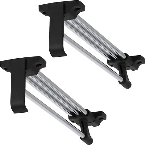 Grucce scorrevoli per armadio, colore argento, 30 cm, set da 2 (1/5)