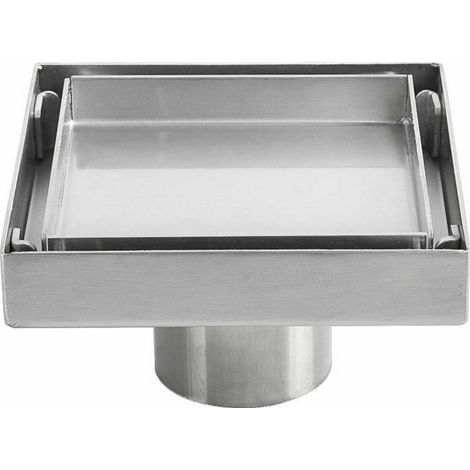 304 Stainless Steel Invisible Floor Drain Square Thickened Deodorant Floor Drain 1010cm