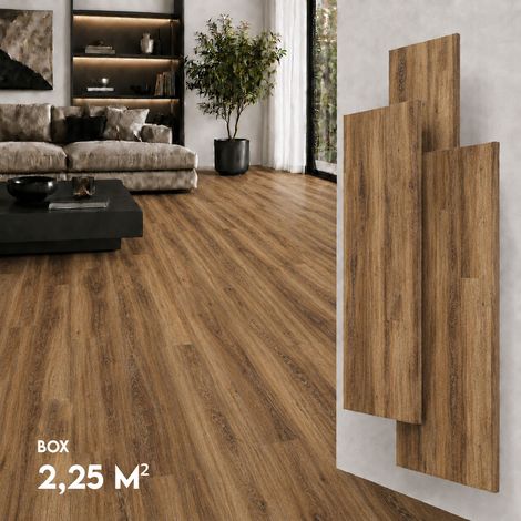 SPC Klick Hart Vinylboden, Wasserfest, Bodenbeläge, 4mm + 1mm Unterlage, Box 2,25 m² Ghent Grey