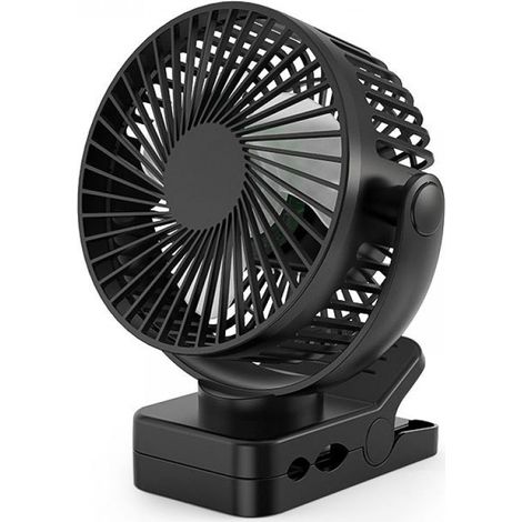 Ventilateur Portable Rechargeable - 12000 mAh - 8 Pouces - Rotation 360° Horizontal et Vertical - Clip Fixation - 3 Vitesses + Mode Éco - 1 Pièce (1/5)