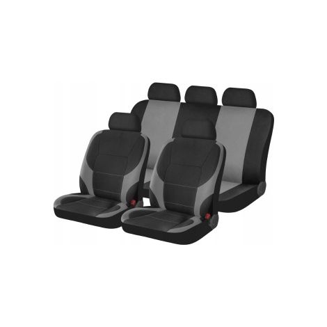 Fundas de asiento SURF de 9 piezas con forro de espuma de 2 mm. Color negro y gris. (1/2)