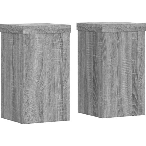 Maison Exclusive - Supporti per Piante 2 pz Grigio 10x10x18 cm in Multistrato