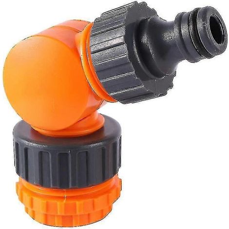 Raccord rapide de robinet pivotant à 180° avec filetage 1/2" et 3/4" pour arrosage de jardin ou lavage de voiture. (1/5)