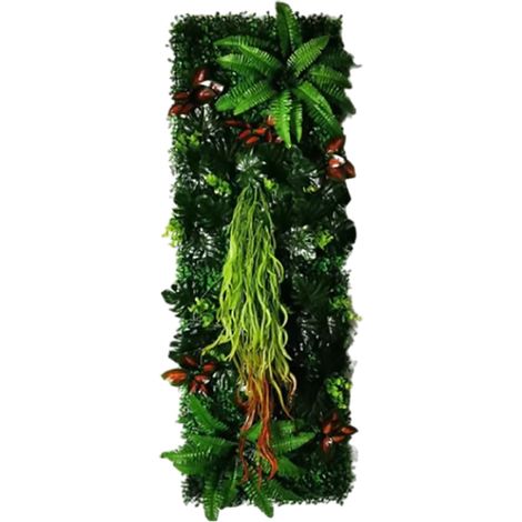 Panneau mural décoratif en plantes artificielles 40x121 cm – Installation rapide sur toutes surfaces – Panneau en plastique léger – Décoration végétale moderne – Dare Win Store