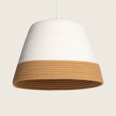 Lampada a Sospensione Fibre Naturali Begonia Bianco