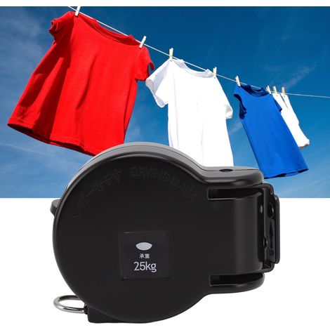 Runde Wäscheleine aus 4,2 Meter dickem ABS-Leder mit unsichtbarer Positionierungsschlaufe und Wandhalterung für Zuhause, Innenräume oder Mietobjekte. (1/5)