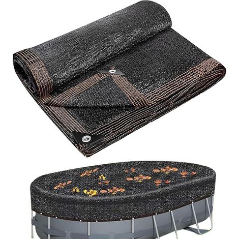 Filet de Couverture Anti-Feuilles pour Piscine Protection extérieure antirouille Haute densité Filets Anti-Feuilles Piscine pour Hiver Maison hôtel Jardin Cour terrasse pelouse Prairie (1/5)