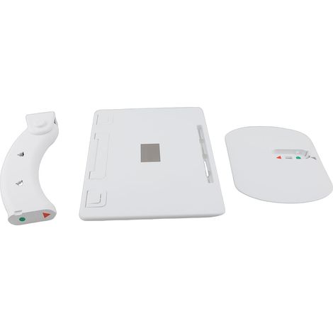Plateau siège voiture portable bureau genoux – Ordinateur tablette livre passager avant arrière conducteur repas blanc (1/4)