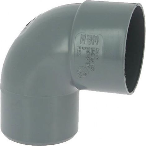 Adequa – Coude PVC mâle-femelle 87°30 Ø80 – Raccord évacuation lisse – Circonférence femelle anti-ovalisation – Applications d'évacuation
