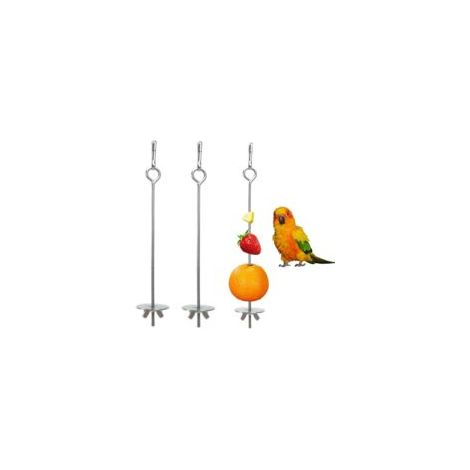 Brochette Nourriture Oiseau - 3 pièces, Brochette Nourriture Oiseau Inoxydable - Pour Perroquet (1/5)