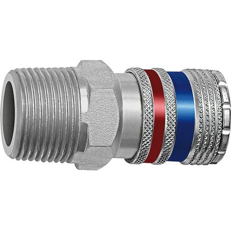 Riegler Sicherheitskupplung NW 10, Stahl/Messing verzinkt, R 3/4 AG (1/3)