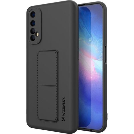 cofi1453® Kickstand Hülle Bumper aufstellbar kompatibel mit Iphone X / XS Silikon Hard Case Schale Zubehör Tasche Schutz mit integriertem Magneten Schwarz