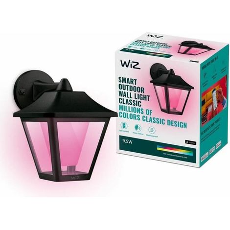WiZ Lampada da giardino Aplique da parete da esterno Down (Nero) Luce Bianco e colorata (1/5)