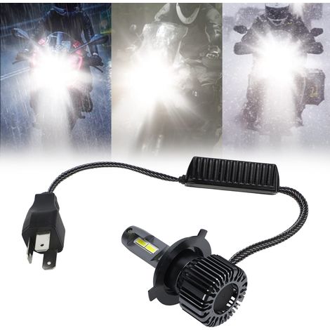 Ampoule LED pour moto, ultra-lumineuse 55W 5500LM, feux de croisement et de route intégrés, H4 ultra-lumineuse (L9) (1/5)