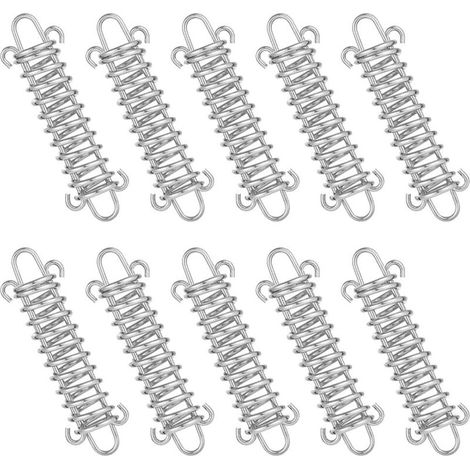 Tenditore a molla, 10 fibbie a molla, fibbie a molla per tende, molla di assorbimento, molla di tensione per vele ombreggianti, teloni, tende, griglie metalliche (1/4)