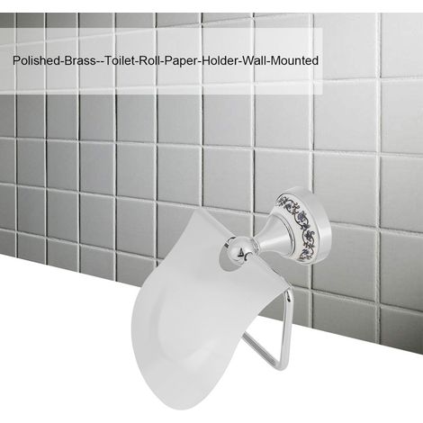 Stück polierter Toilettenpapierrollenhalter zur Wandmontage, silberfarben (1/5)